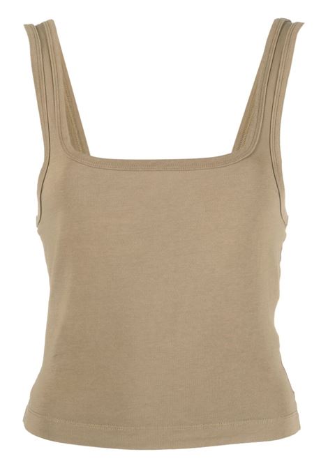 Beige organic-cotton tank top Entire studios - women